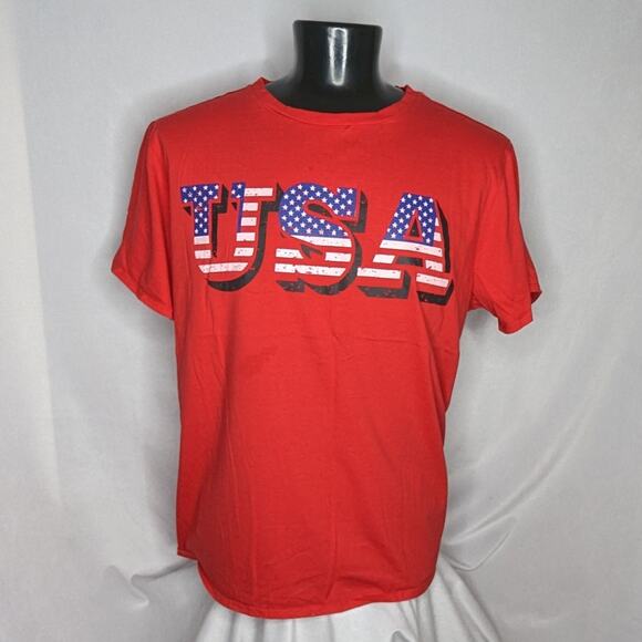 Open Trails Outdoor Graphic Tee | Men's 2XL Red Hiking Camping T-Shirt - Picture 1 of 5